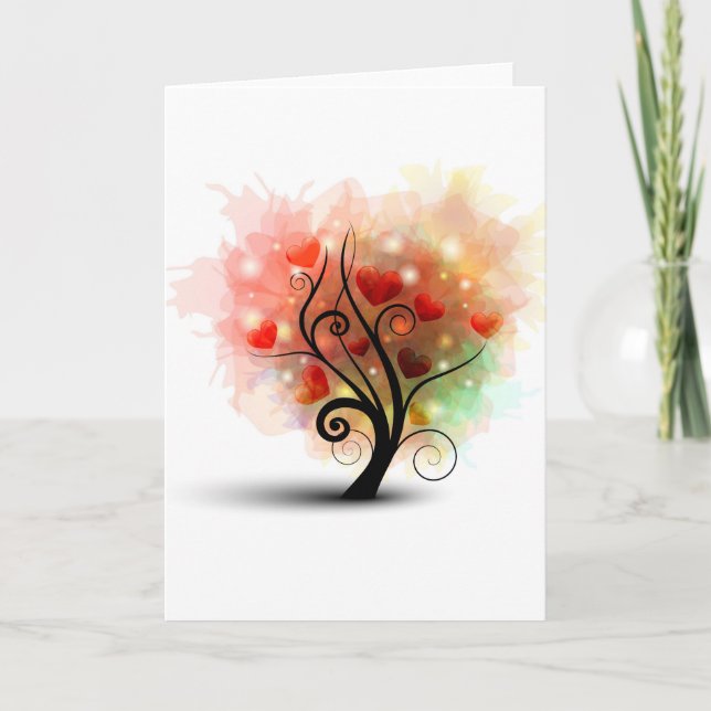 Heart Träd Card Kort (Framsida)
