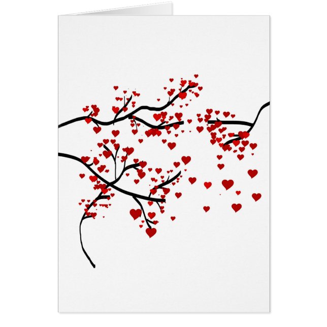 Heart Träd Hälsningskort (Framsidan)