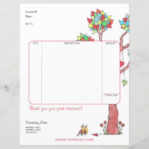 Heart Träd Invoice Lakan