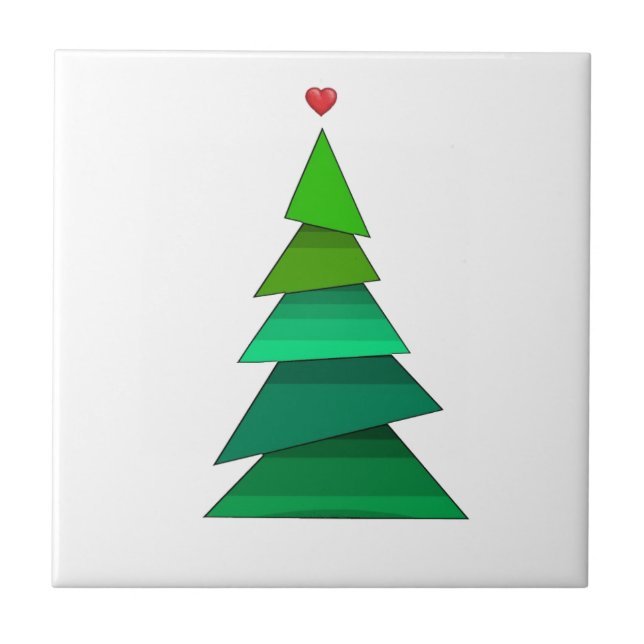 Heart Träd Kakelplatta (Framsidan)