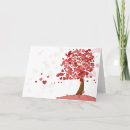 Heart Träd Valentine Day Card Helgkort