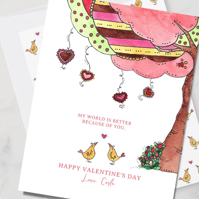 Heart Träd Valentine Helgdag Card Julkort (Skapare uppladdad)