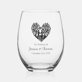 Heart Träd Vintage bröllop