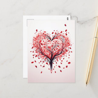 Heart träd vykort