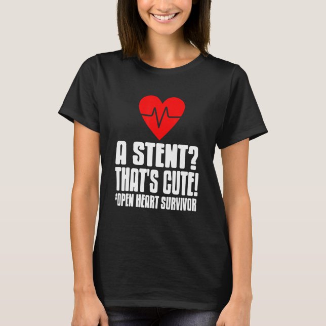 Heart Transplan Survivor Design for Post Attack Re T Shirt (Framsida)