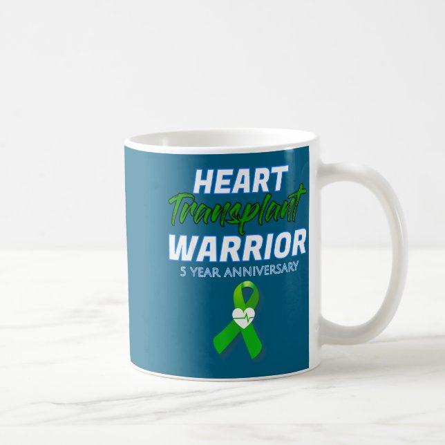 Heart Transplant 5 Year Anniversary Warrior Patien Kaffemugg (Höger)