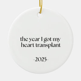 Heart Transplant Date Julgransprydnad Keramik