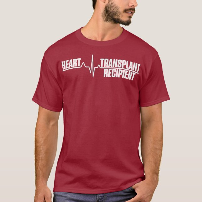 Heart Transplant Recipient Heartbeat Surgery T Shirt (Framsida)