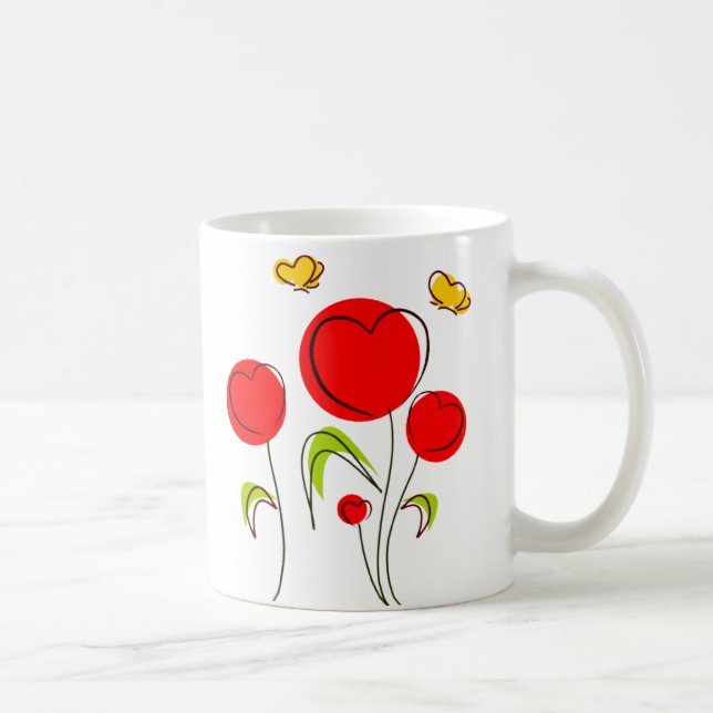 Heart Tulips Mugg (Höger)