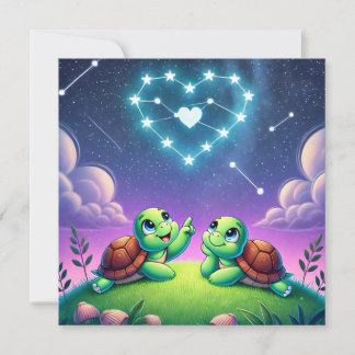 Heart Turtle Love finns alltid runt omkring Julkort