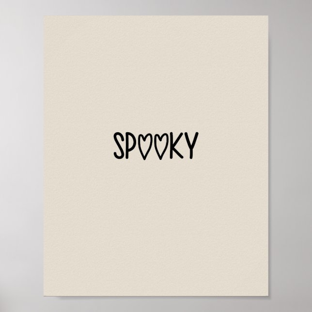 Heart Typography spooky Poster (Framsidan)