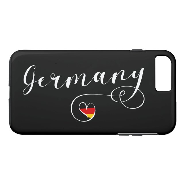 Heart Tyskland Cell Phone Case, German Flagga Case-Mate iPhone Skal (Baksida (horisontal))