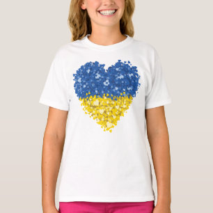 Heart Ukraina Flagga, Ukrainas hjärta Flagga T Shirt