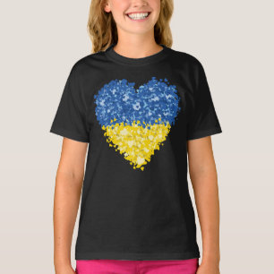Heart Ukraina Flagga, Ukrainas hjärta Flagga T Shirt
