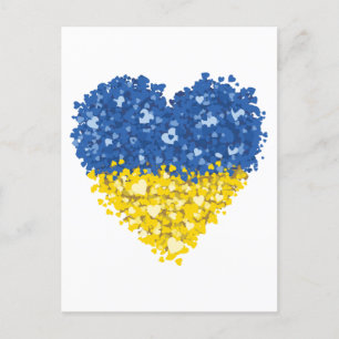 Heart Ukraina Flagga, Ukrainas hjärta Flagga Vykort