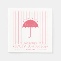 Heart & Umbrella | Flickas baby shower pappers ser