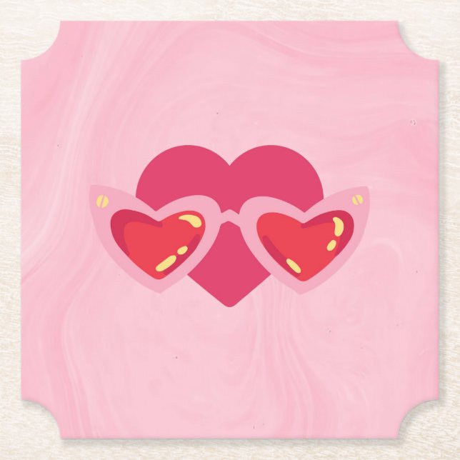 Heart Underlägg Papper (Framsida)