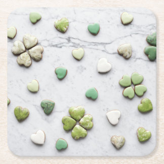 Heart Underlägg Papper Kvadrat