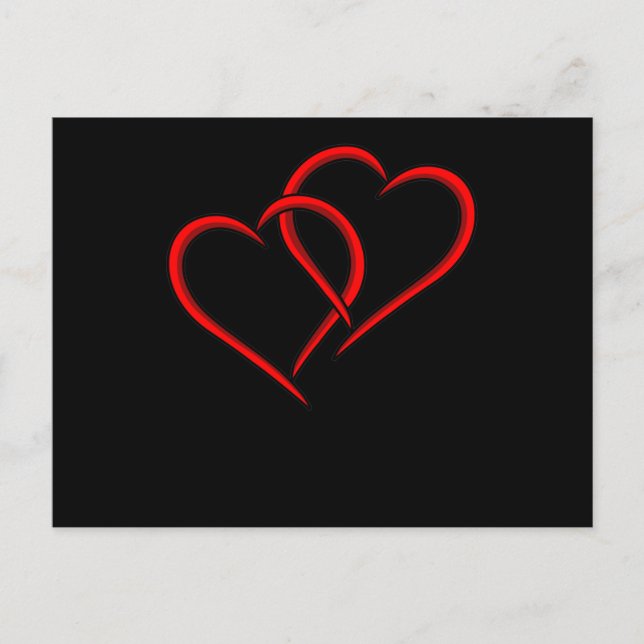 Heart Valentine Cute Romantic Valentines day Coupl Meddelande Vykort (Framsida)