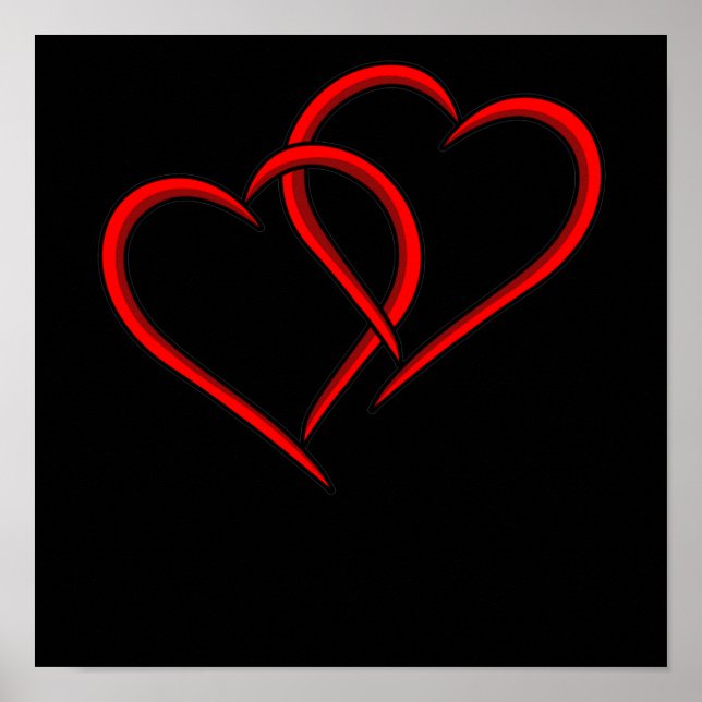 Heart Valentine Cute Romantic Valentines day Coupl Poster (Framsidan)