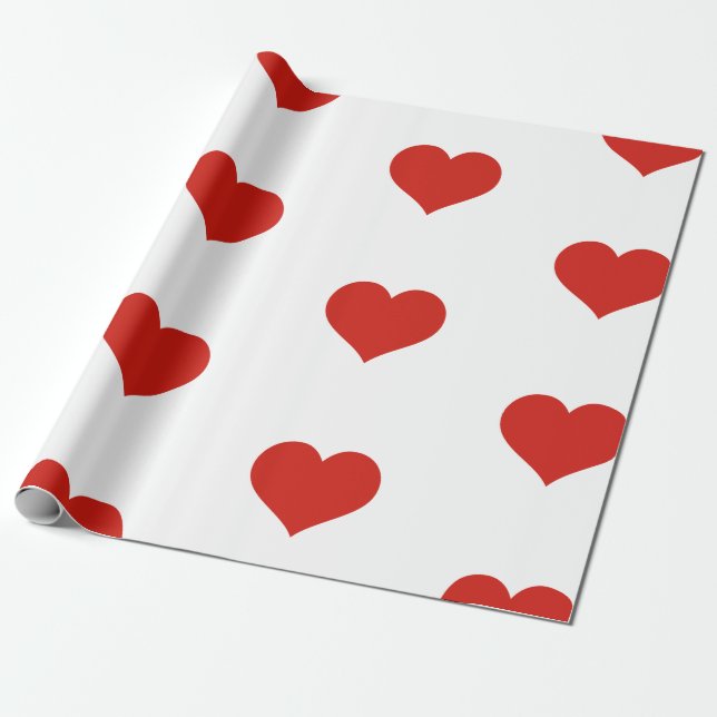 HEART Valentine Day Wrapping Papper Presentpapper (Utrullad)