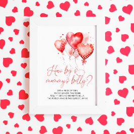 Heart Valentine Theme Hur stor är Mamma Belly? Poster