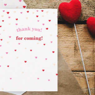 Heart Valentine Themme Baby Shower Tack för ditt k Kort