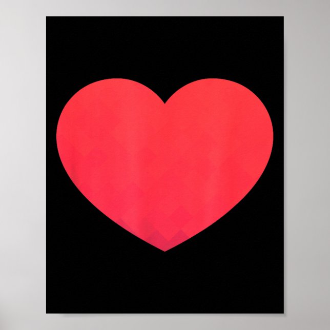 Heart Valentines Day Shirt - Graphic Novelty Love  Poster (Framsidan)