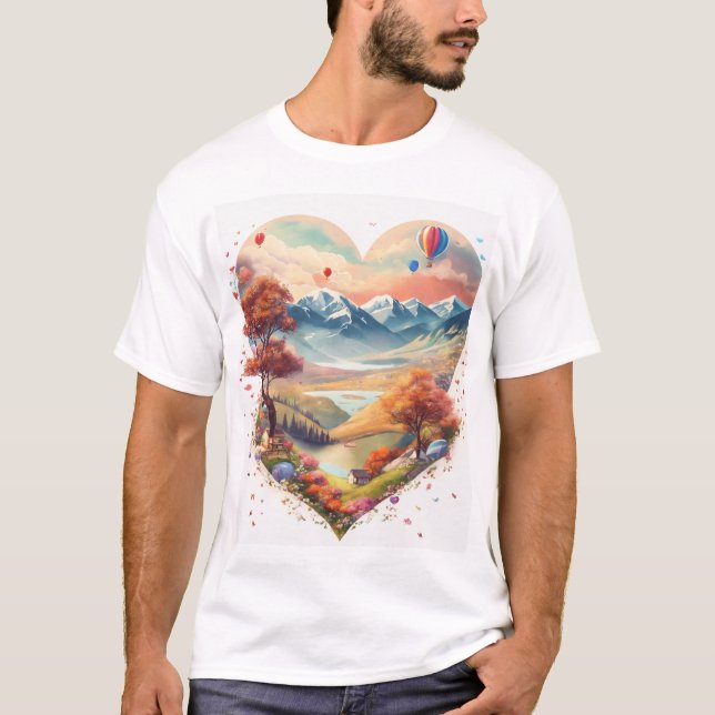 Heart Vibes T Shirt (Framsida)