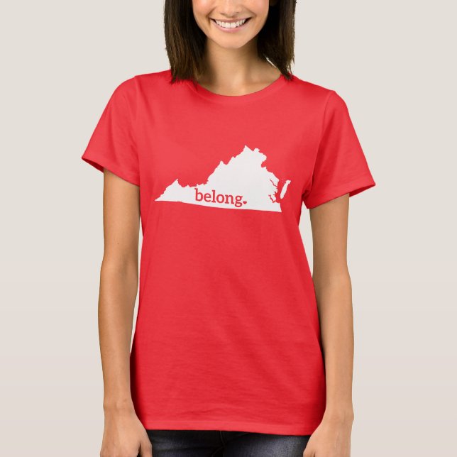 Heart Virginia, Belong State Karta T Shirt (Framsida)