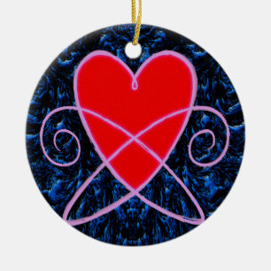 Heart Vortex Julgransprydnad Keramik