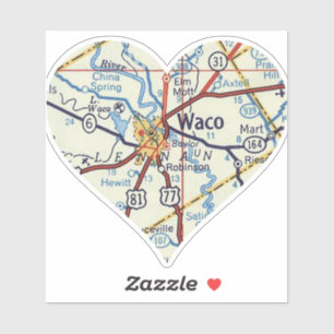 Heart Waco Texas Klistermärken