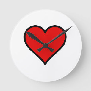 ~Heart~ WALLCLOCK, ANPASSAT DET! Rund Klocka