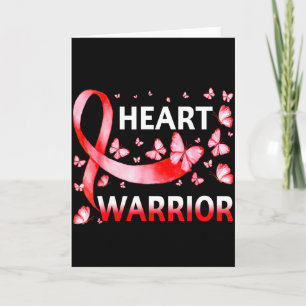 Heart Warrior Butterfly Hjärtmedvetenhet Kort