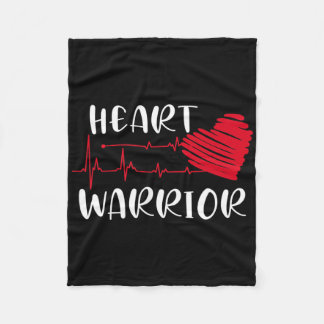 Heart Warrior Chd Awareness Present Congenital Hea Fleecefilt