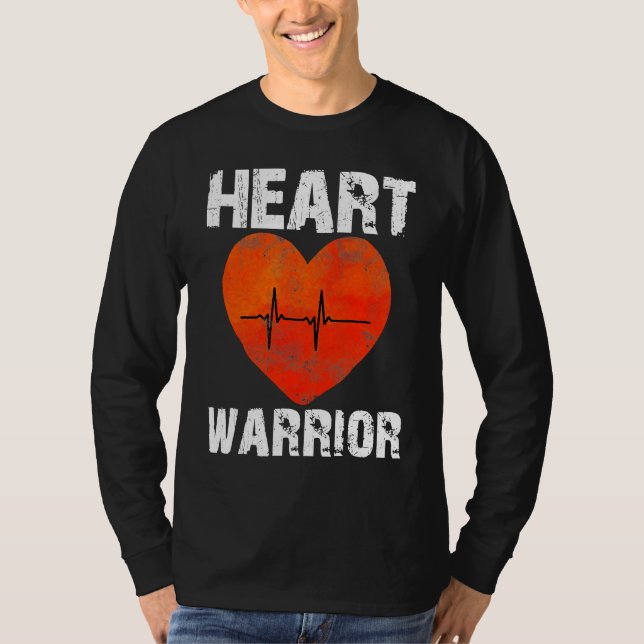 Heart Warrior CHD Awareness Present Congenital Hea T Shirt (Framsida)