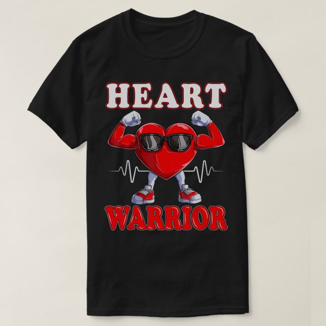 Heart Warrior CHD-medvetenhet T Shirt (Design framsida)