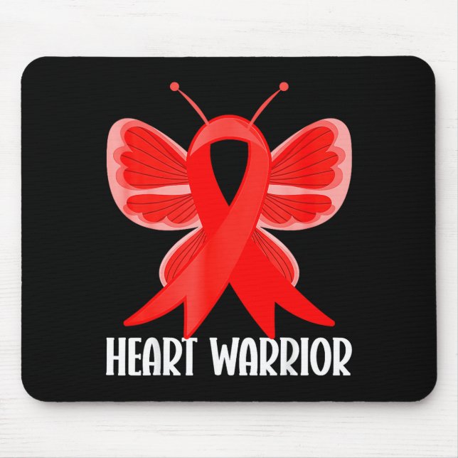 Heart Warrior Heart Disease Awareness Butterfly Wo Musmatta (Framsidan)