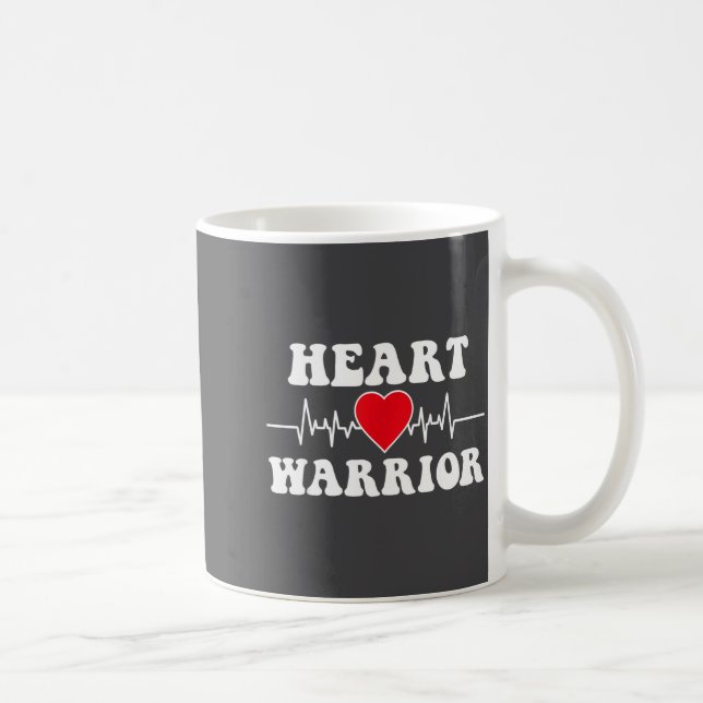 Heart Warrior Heart Disease Awareness Month Red He Kaffemugg (Höger)