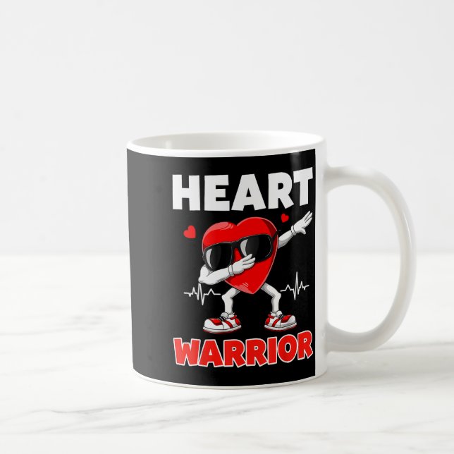 Heart Warrior Heart Disease Awareness Month Red He Kaffemugg (Höger)