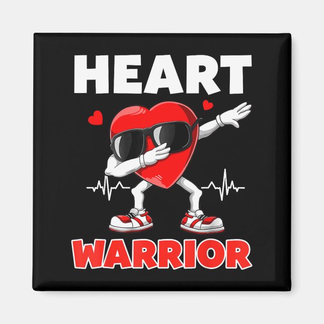 Heart Warrior Heart Disease Awareness Month Red He Magnet (Framsidan)