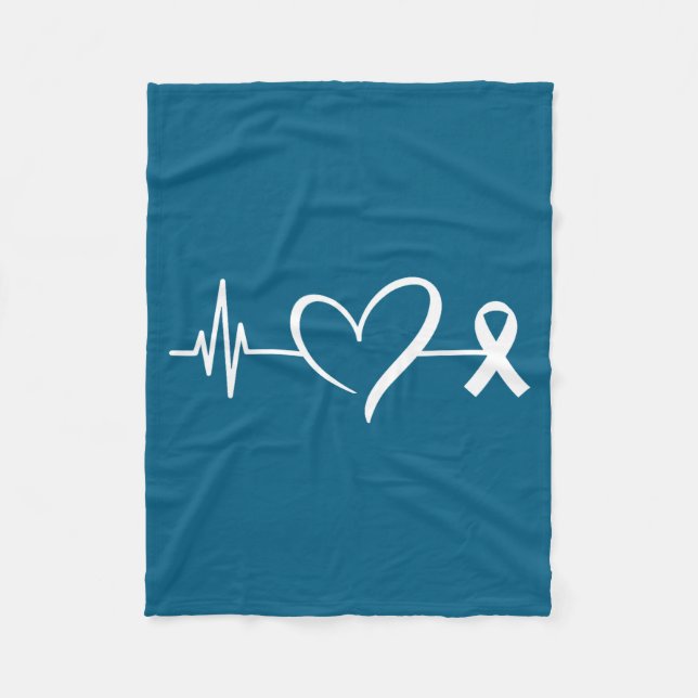 Heart Warrior Heartbeat American Heart Disease Awa Fleecefilt (Framsidan)