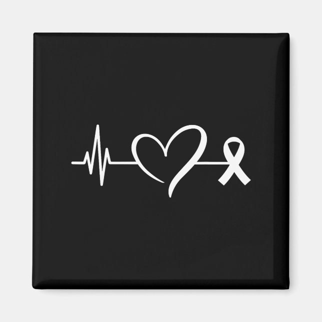 Heart Warrior Heartbeat American Heart Disease Awa Magnet (Framsidan)