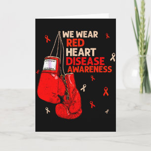 Heart Warrior Vi Bär Rött Hjärtsjukdom Medvetenhet Kort