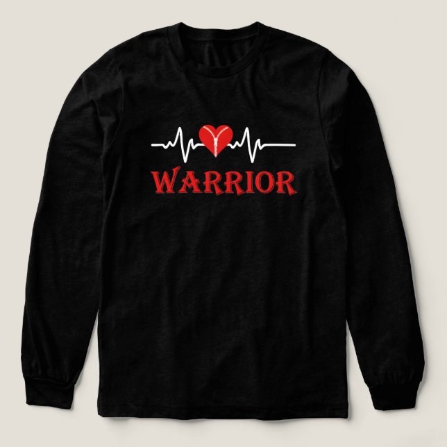 Heart Warrior Zipper Heart T Shirt (Design framsida)