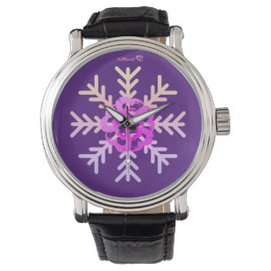 Heart Watch Lila Snowflake Watch Armbandsur