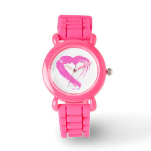Heart Watch Rosa Glitter Watch Armbandsur