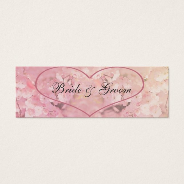 Heart Wedding Favor Litet Visitkort (Framsidan)