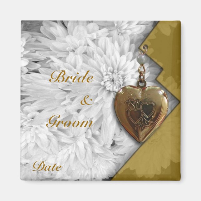 Heart Wedding Favor Magnet (Framsidan)
