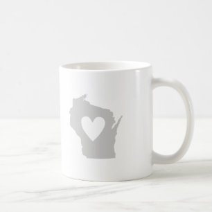 Heart Wisconsin, statssilhuett Kaffemugg